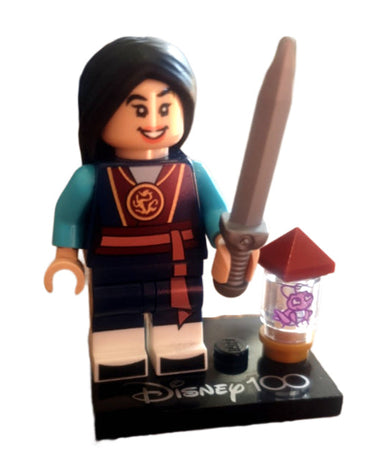 Lego Minifigure Mulan Disney 100 71038 complete with Cri-Kee cricket lantern and stand