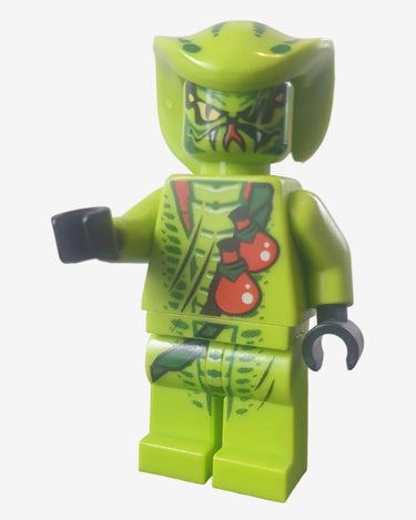 Lego Ninjago Lasha minifigure green Serpentine njo051 cobra hood