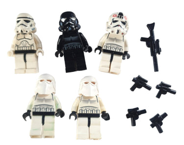 Lego Star Wars Imperial trooper minifigure bundle with mixed parts and blasters