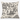 Lord and Lady Skullington black toile cushion cover front, cream fabric with black skeleton scenes