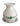 Mid-century German porcelain mini vase and matching dish set by Fürstenberg, 1950s, white glaze with green floral detail