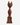 Mid-century wooden cat sculpture with a sleek carved shape and retro decorative style.