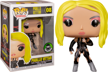 Funko Pop Vinyl figure of Pabllo Vittar in a black outfit with silver accents, released as part of the Pop! Drag Queens range.