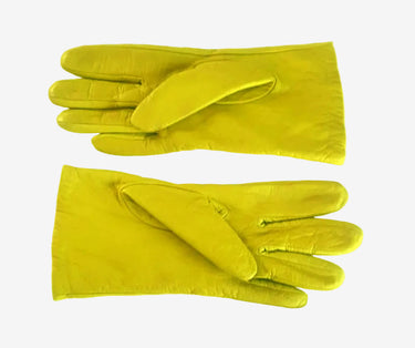 Pistachio citrine stretch leather women’s gloves medium