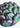 Mid-century Portuguese artichoke-style ceramic condiment jar with green and purple glaze, Planet Retro NZ