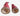 Red ceramic bird sculptures pair mid century style decor