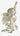 Silver angel figurine on a white background