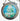 Necklace with a pendant featuring a robot design on a grey background