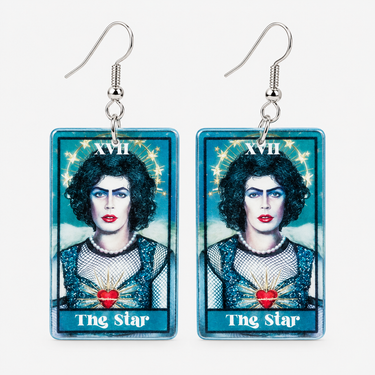 Pair of Rocky Horror Frank-N-Furter The Star dangle hook earrings