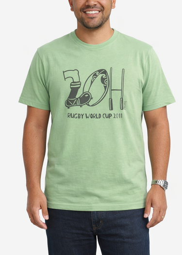 Rugby World Cup 2011 Dick Frizzell green T-shirt