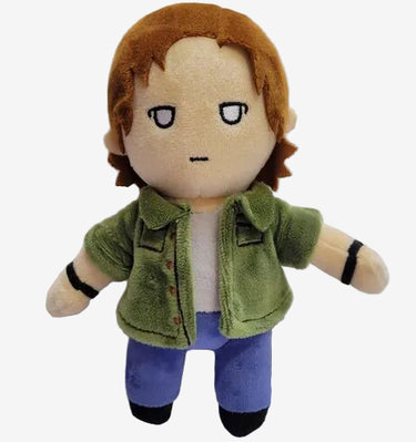 Sam Winchester Supernatural CultureFly plush doll wearing green overshirt and blue pants