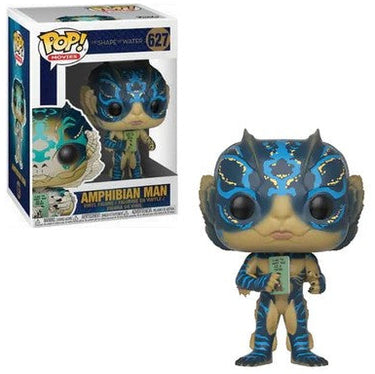 A Funko Pop Vinyl figure of Amphibian Man from the movie 'The Shape of Water', model #627.