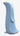 Sky blue modernist ceramic penguin front view