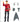 Action figure in red uniform with accessories on a white background