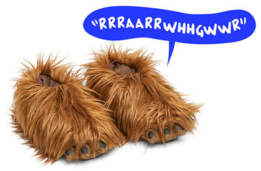 Star Wars Chewbacca plush slippers by ThinkGeek brand new