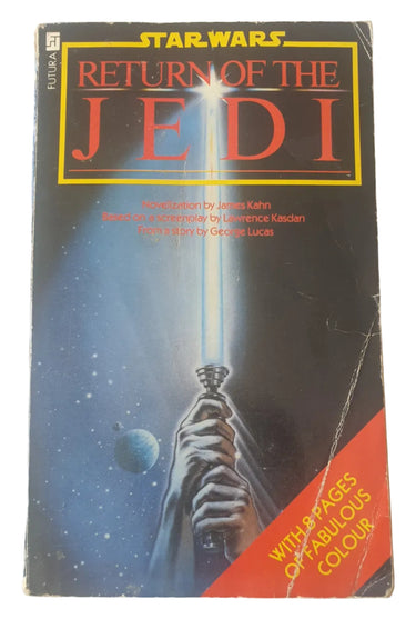 Vintage 1983 Star Wars Return of the Jedi paperback novel in well-loved used condition