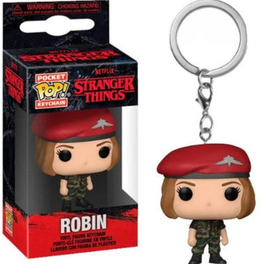 Funko Pop! keychain of Robin from Stranger Things with packaging