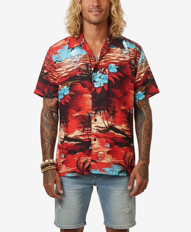 Tropical Red Sunset Shirt (2XL) New Vintage Clothing Menswear Planet Retro NZ