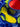 Close-up of hand-painted fruit on vintage Vic Evans pottery platter