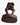Vintage African hand-carved double-headed figure full view
