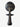 Vintage Akuaba style hand-carved wooden fertility figure with black painted finish.