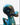 Vintage Blue Mountain Pottery duck with glossy green and blue glaze