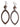 Vintage copper statement drop earrings with open marquise design