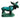 Vintage green glazed ceramic moose figurine with sculpted antlers
