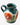 Close-up of orange floral decoration on vintage Ashley pottery jug