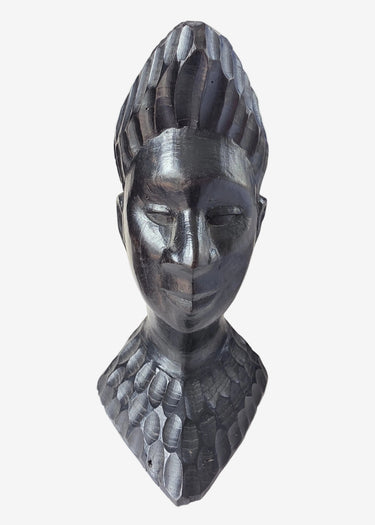 Vintage Tanzanian carved ebony male bust