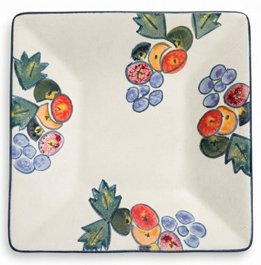 Vintage Temuka Pottery Frutopia square serving platter