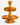 Angled view of vintage wooden two-tier egg holder showing turned handle and pedestal base