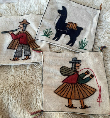 Vintage - Set of 3 South American Cushion Covers Planet Retro NZ