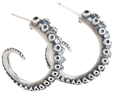 Steampunk Octopus Tentacle Earrings - Planet Retro
