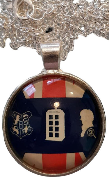 British Multifandom Geek Dome Necklace planet retro nz