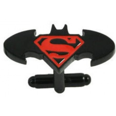 Cufflinks-DC-Batman-Superman-Combo-Logo-Gunmetal-Planet-Retro-NZ