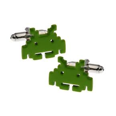 Cufflinks-Space-Invaders-Green-Planet-Retro-NZ