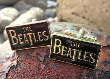 Cufflinks - The Beatles Logo Vintage Menswear Accessories Planet Retro