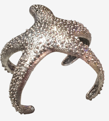 Steampunk Starfish Silver Cuff Bracelet - Planet Retro NZ New Vintage Jewellery NZ