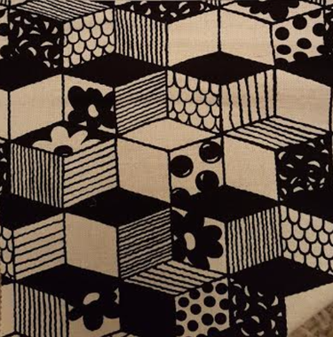 Betsuin Geometric cotton fabric print at Planet Retro NZ