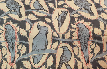Blue Birds cotton fabric print at Planet Retro NZ