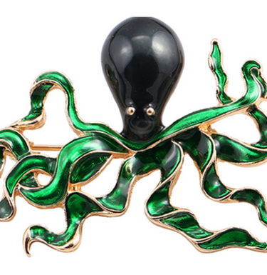green-octopus-brooch-planet-retro-nz