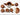 Undersides of unmarked coconut palm ceramic tea set pieces