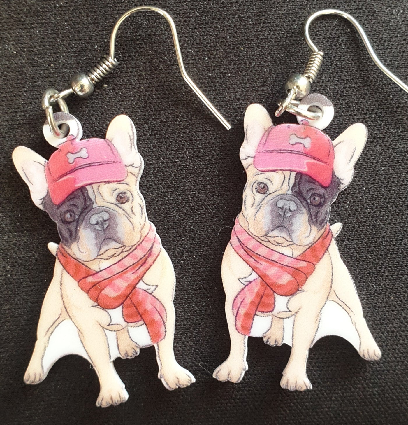 Cute Red Bulldog Earrings - All Earrings