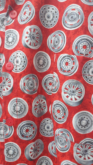 Red Wheels Men's Shirt - Planet Retro Original