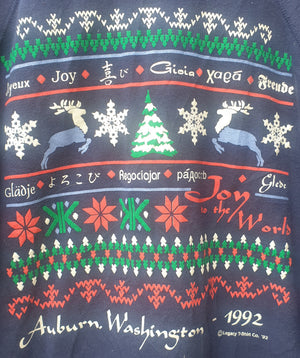 Vintage 1992 USA Christmas Sweatshirt (Med)