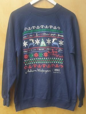 Vintage 1992 USA Christmas Sweatshirt (Med)