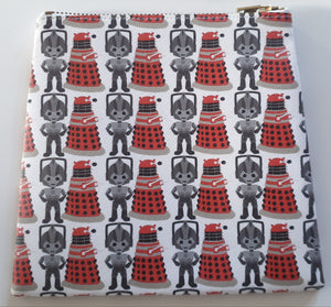 Daleks Cybermen Zippered Pouch Purse - NZ Made