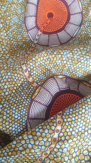 Vintage African Print Cotton 1.7m