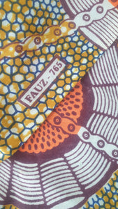 Vintage African Print Cotton 1.7m